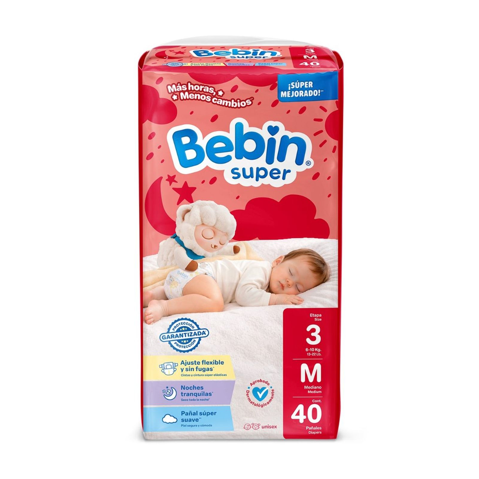 Pieza - Pañales Bebin Súper Mediano 40 Pzas | La tienda Online de Merza