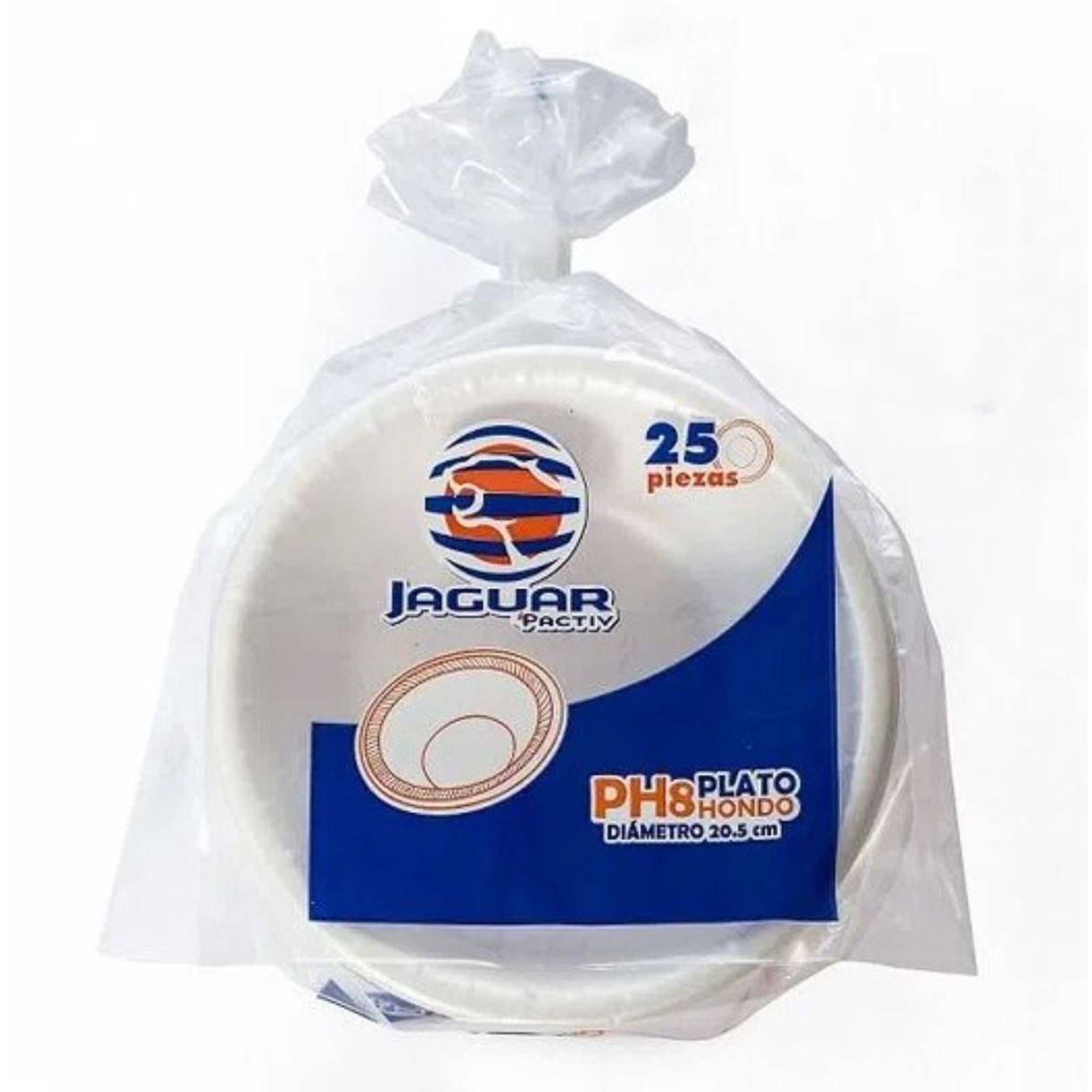 Pieza Plato Desechable Jaguar Pozolero #8 25 Pz La tienda