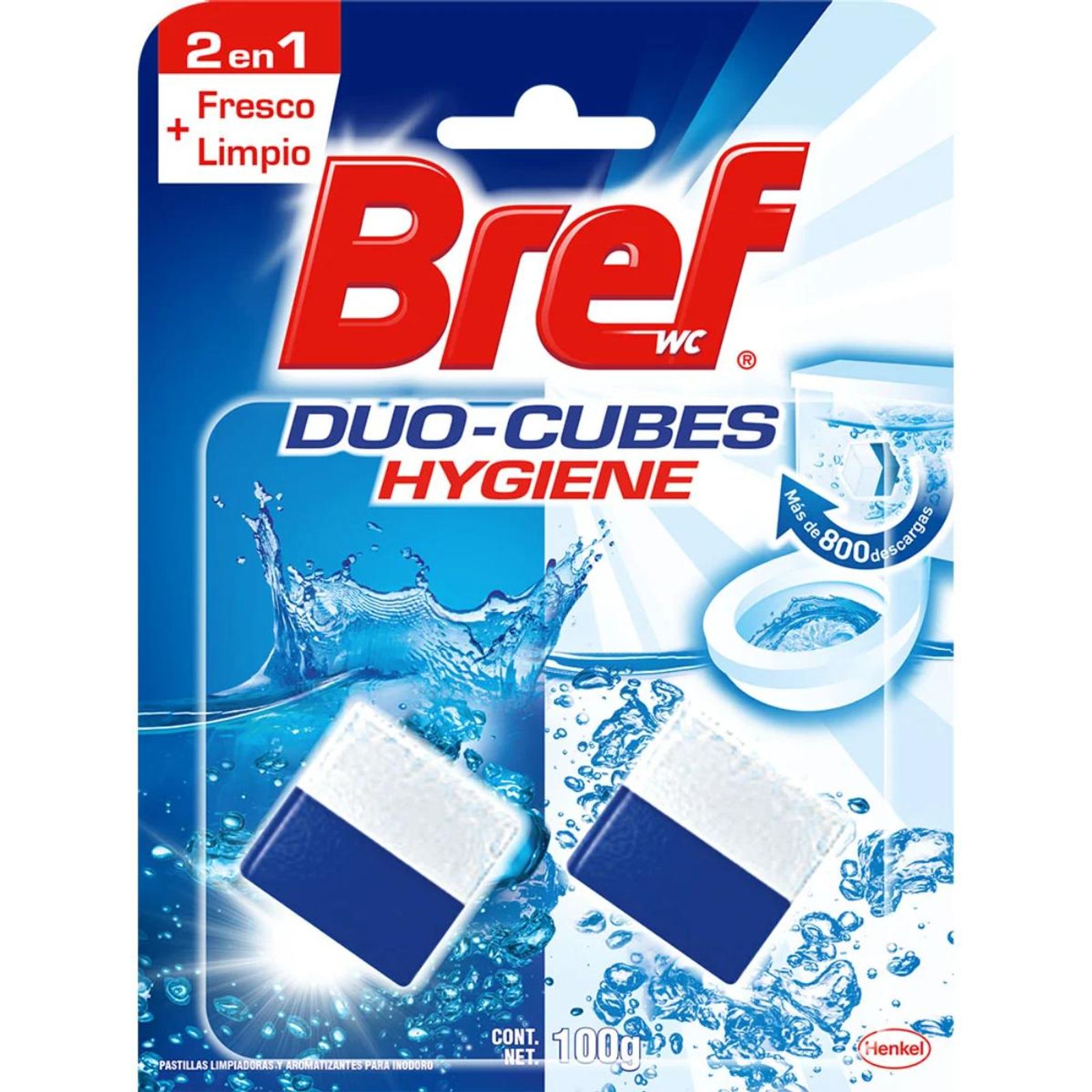 Pieza - Pastilla Sanitaria Bref Wc Duo Cubes Hygiene 100 G | La tienda ...